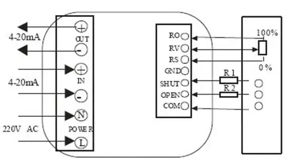 智能調(diào)節(jié)式電動蝶閥接線圖